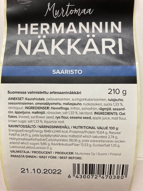 Hermannin näkkäri Saaristo 210g