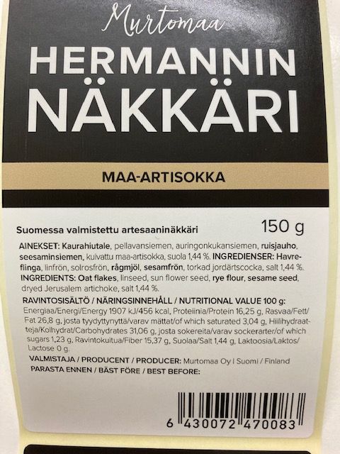 Hermannin näkkäri Maa-artisokka 150g