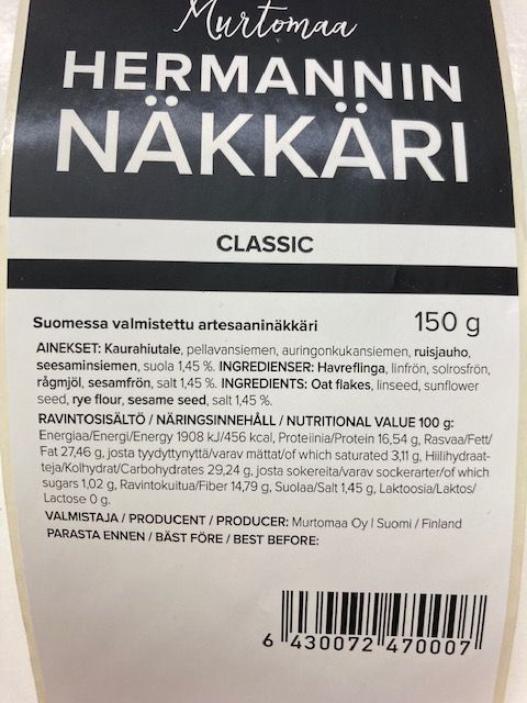 Hermannin näkkäri Classic 150g