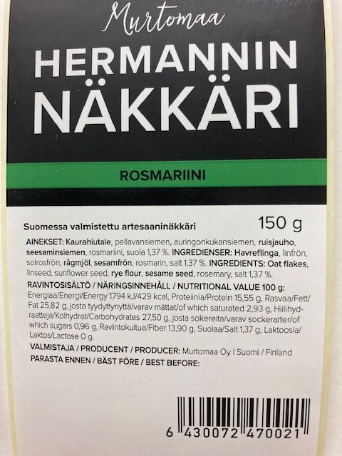 Hermannin näkkäri Rosmariini 150g